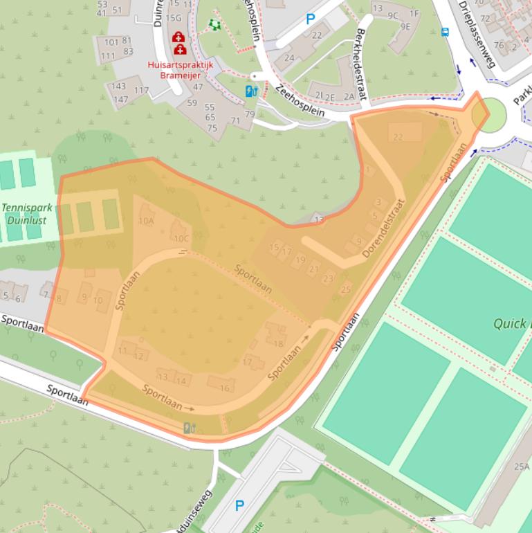 Kaart van postcodegebied 2225JN.