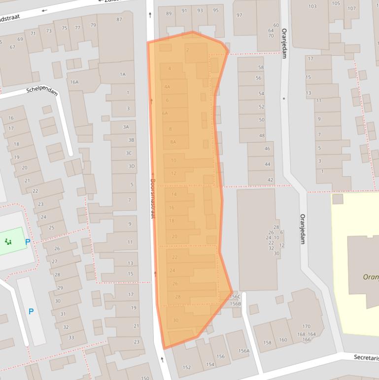 Kaart van postcodegebied 2225KM.