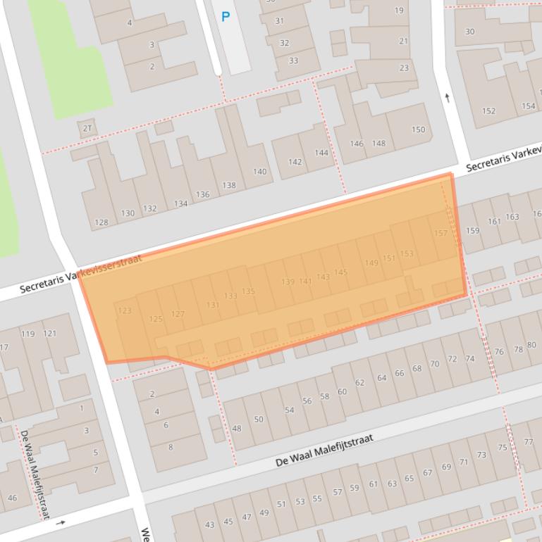 Kaart van postcodegebied 2225KZ.