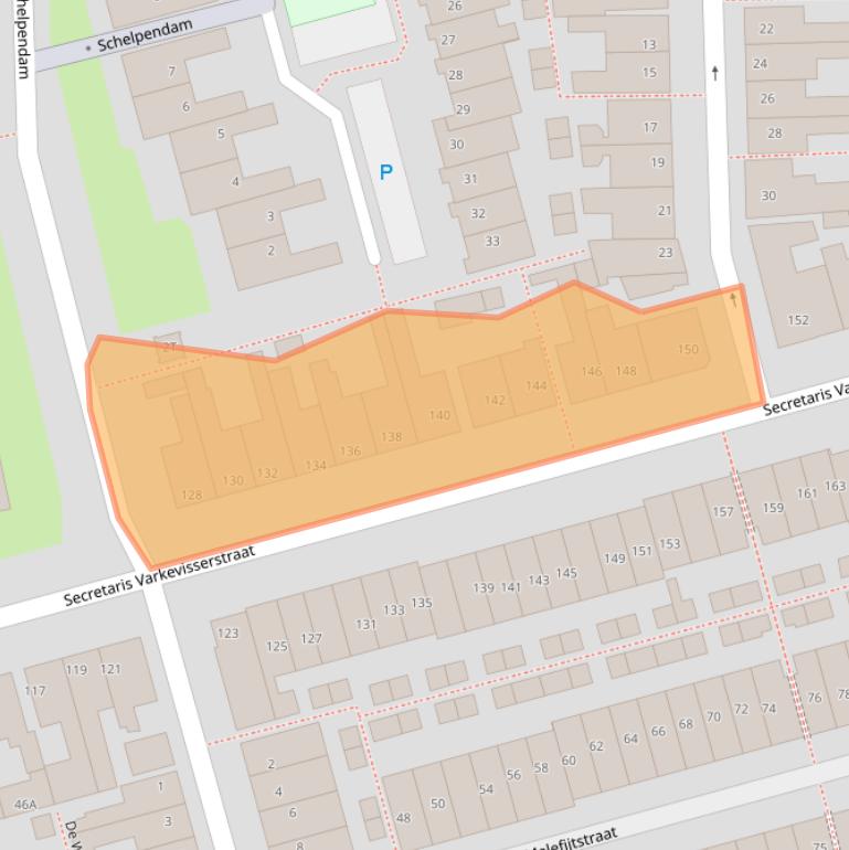 Kaart van postcodegebied 2225LH.
