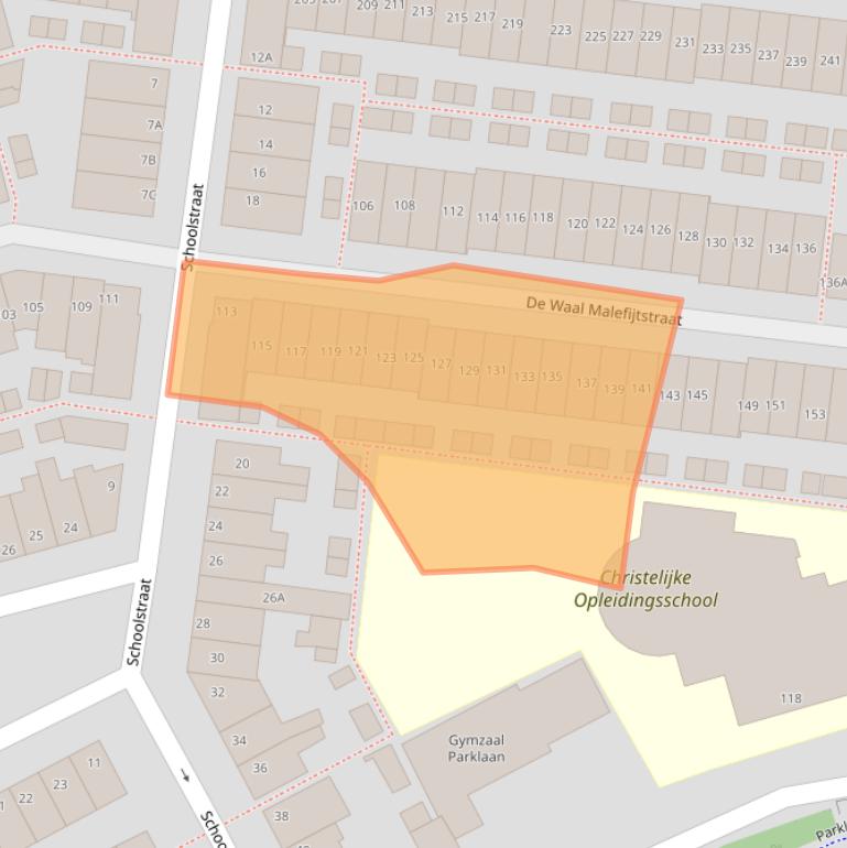 Kaart van postcodegebied 2225LX.