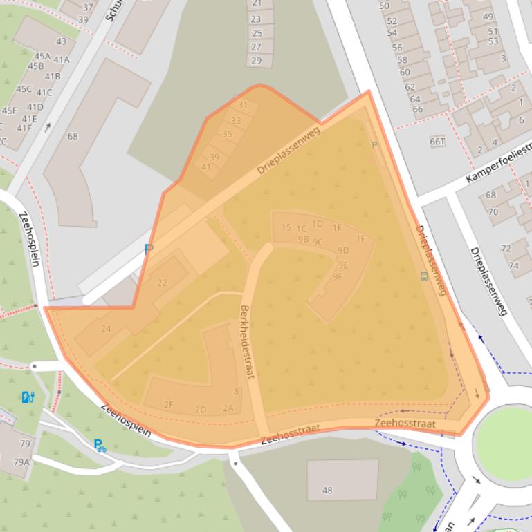 Kaart van postcodegebied 2225ME.