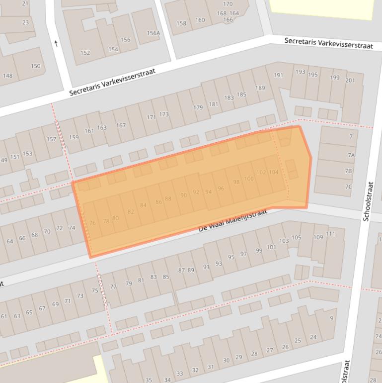 Kaart van postcodegebied 2225NC.
