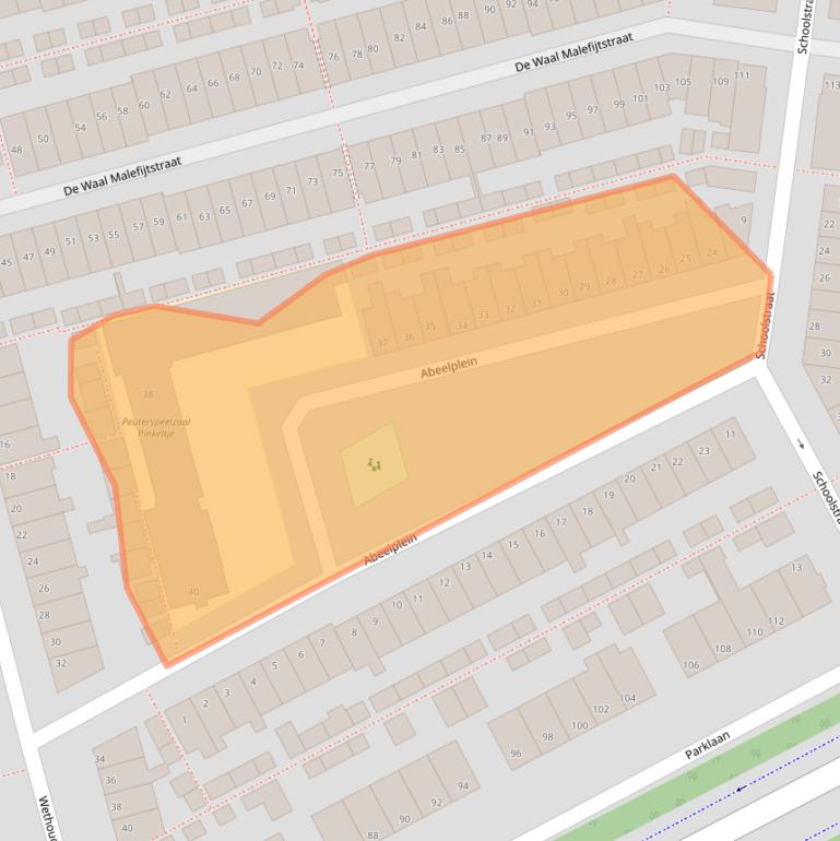 Kaart van postcodegebied 2225NH.