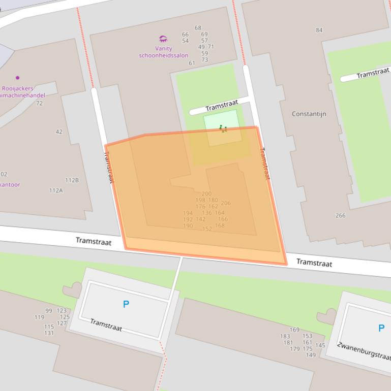 Kaart van postcodegebied 2225NK.