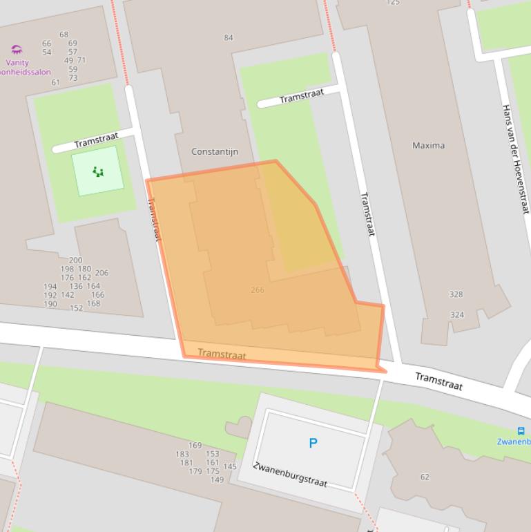 Kaart van postcodegebied 2225NL.