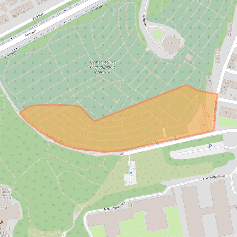 Kaart van postcodegebied 2225PV.