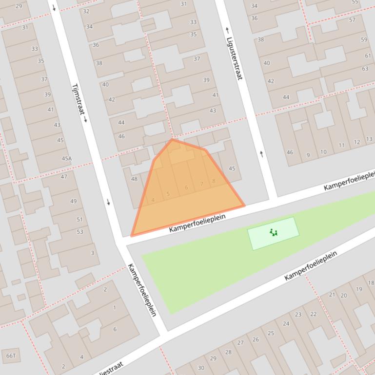 Kaart van postcodegebied 2225RM.