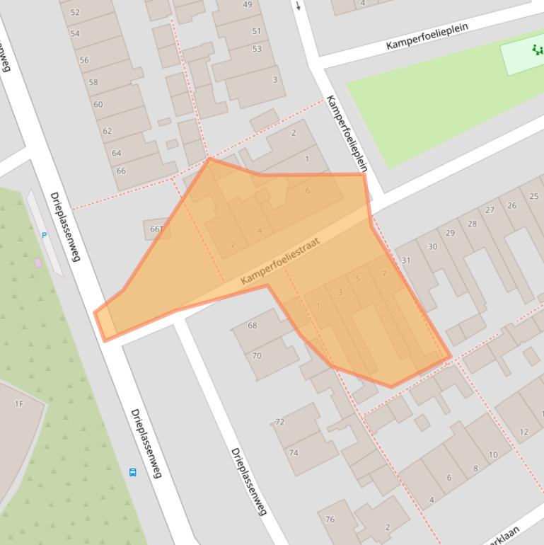 Kaart van postcodegebied 2225RR.