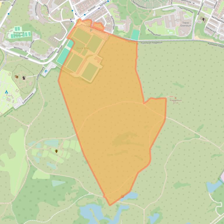 Kaart van postcodegebied 2225SE.