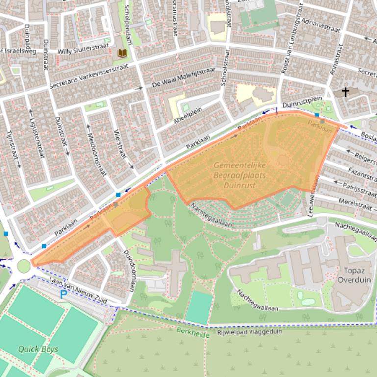 Kaart van postcodegebied 2225SN.