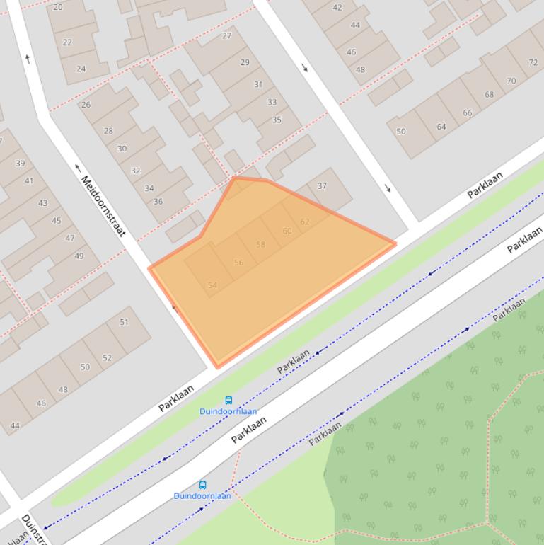 Kaart van postcodegebied 2225ST.