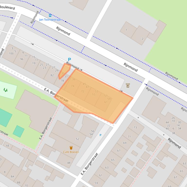 Kaart van postcodegebied 2225VM.