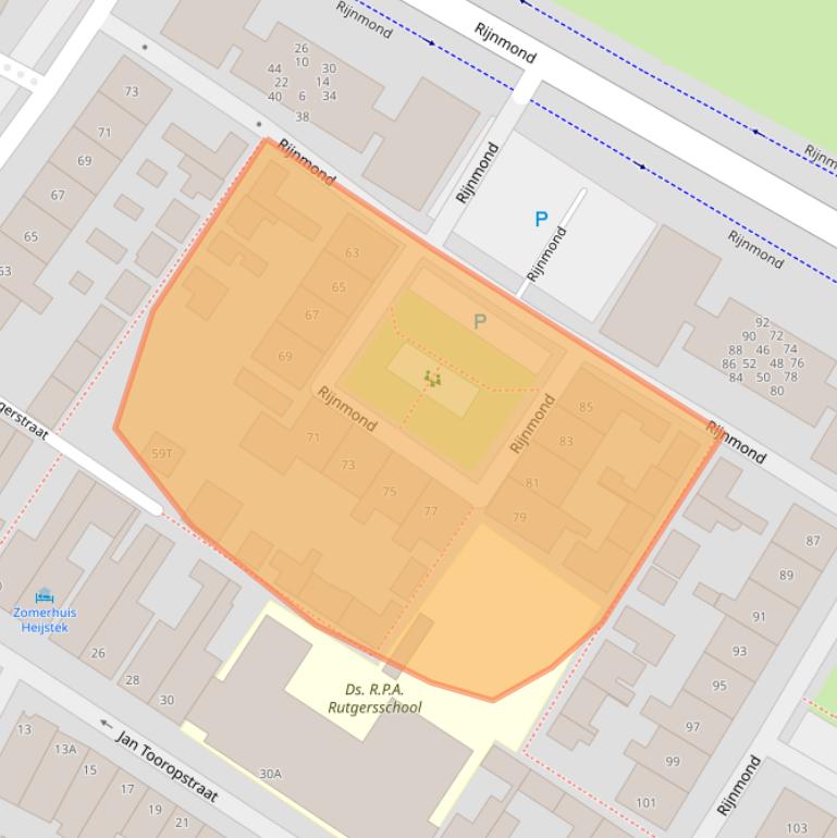 Kaart van postcodegebied 2225VN.