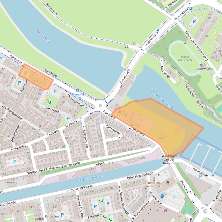 Kaart van postcodegebied 2225VZ.