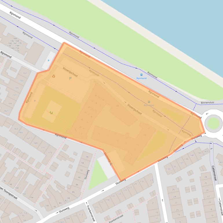 Kaart van postcodegebied 2225WW.