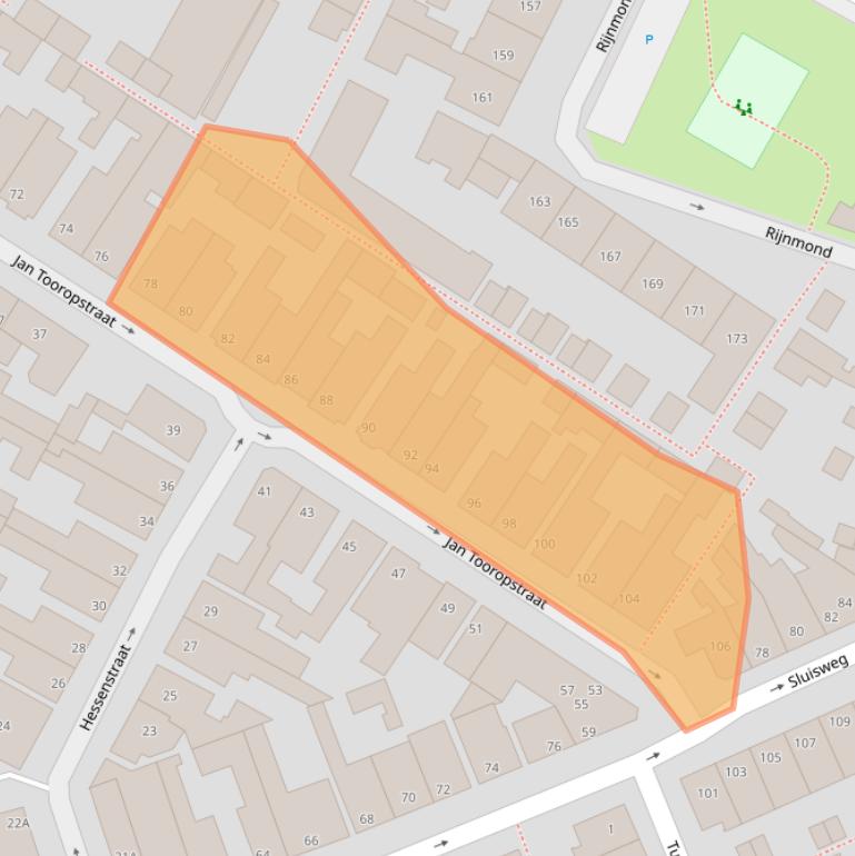 Kaart van postcodegebied 2225XX.