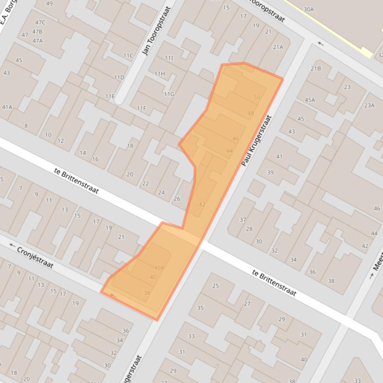 Kaart van postcodegebied 2225ZM.