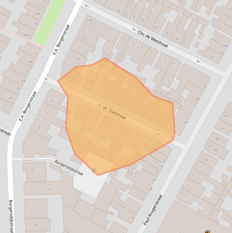 Kaart van postcodegebied 2225ZN.