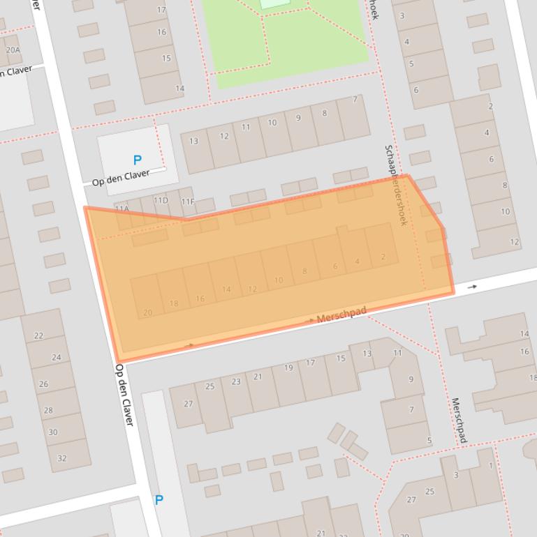 Kaart van postcodegebied 2231AB.