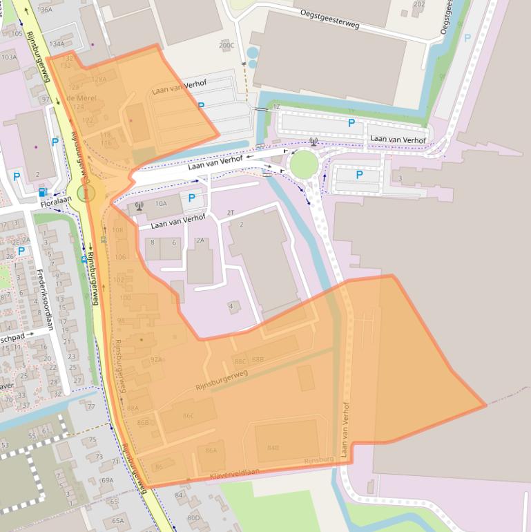 Kaart van postcodegebied 2231AG.