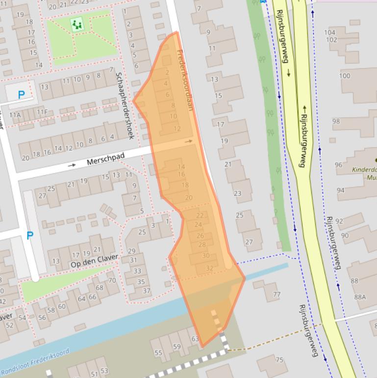 Kaart van postcodegebied 2231AK.