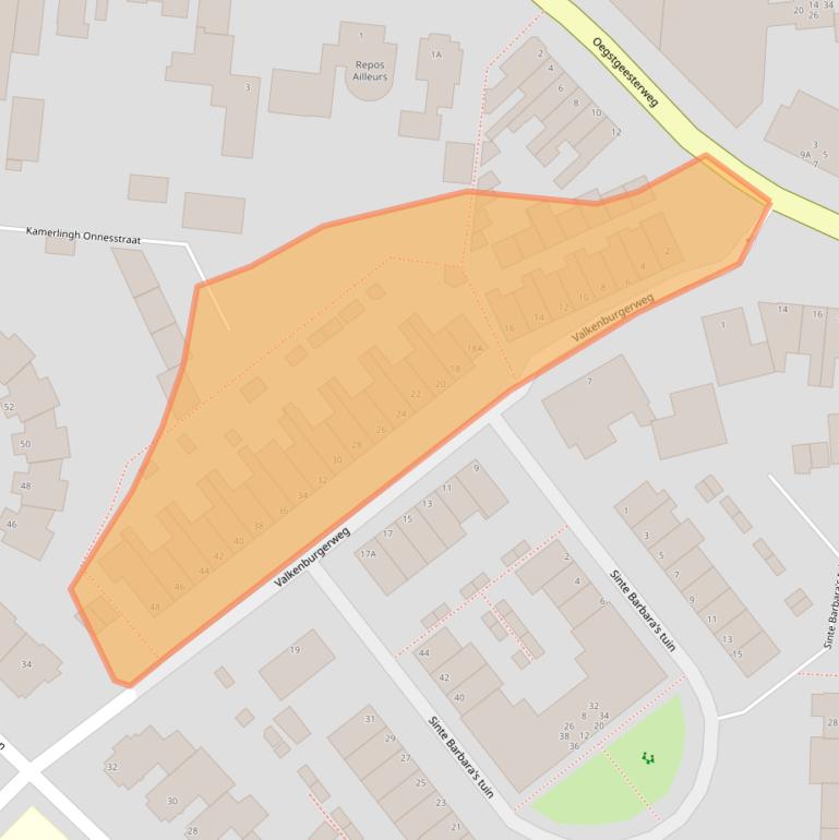 Kaart van postcodegebied 2231AN.