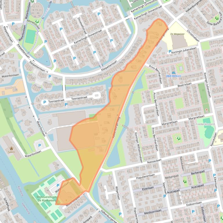 Kaart van postcodegebied 2231AP.