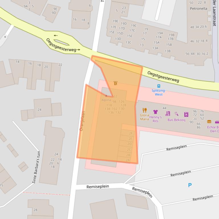 Kaart van postcodegebied 2231BB.