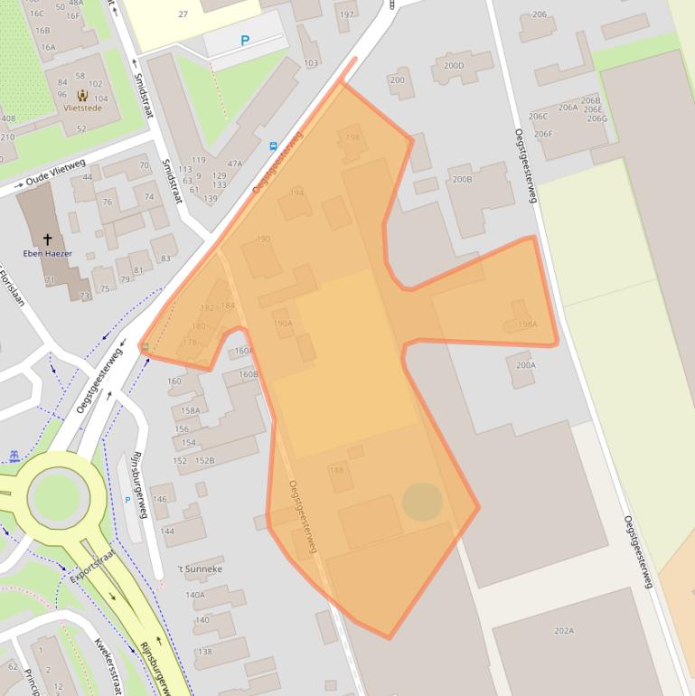 Kaart van postcodegebied 2231BC.