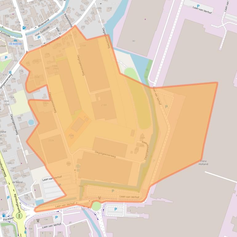 Kaart van postcodegebied 2231BD.