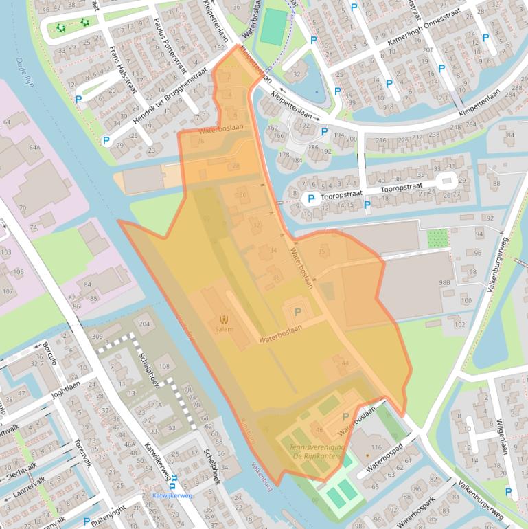 Kaart van postcodegebied 2231BJ.