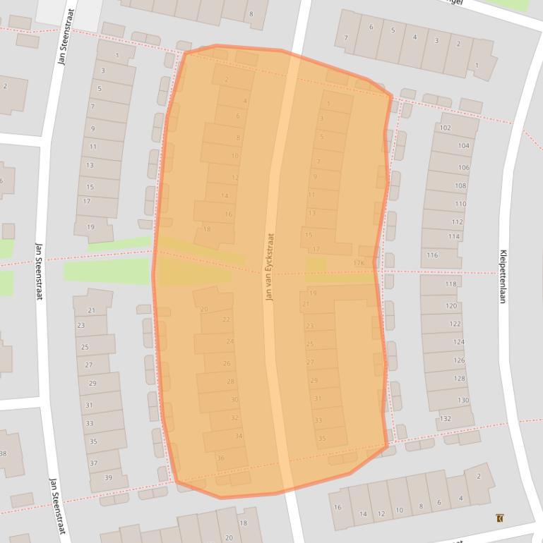 Kaart van postcodegebied 2231BL.