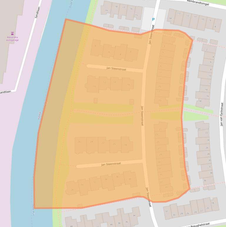 Kaart van postcodegebied 2231BM.