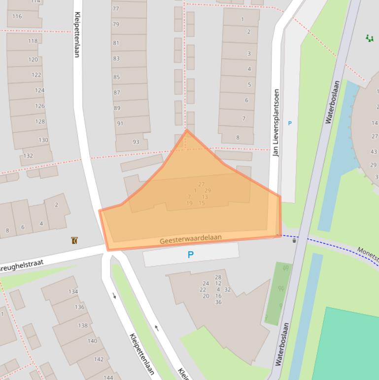 Kaart van postcodegebied 2231BR.