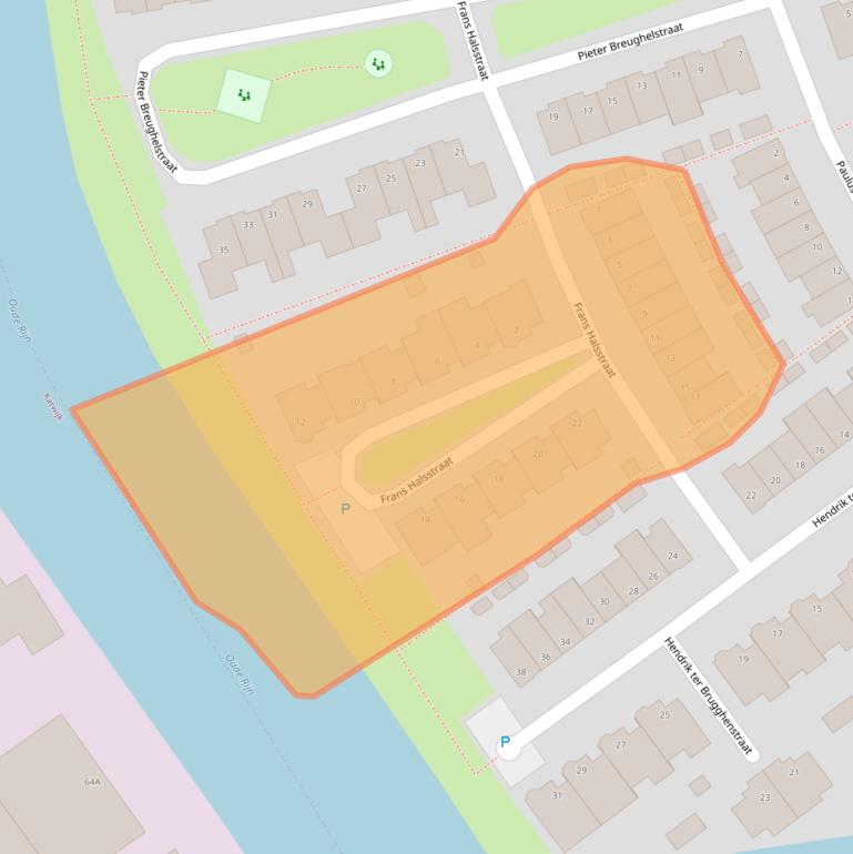 Kaart van postcodegebied 2231BV.