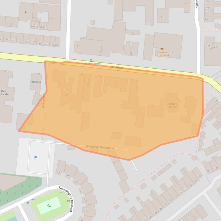 Kaart van postcodegebied 2231CA.