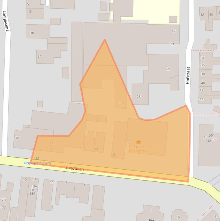 Kaart van postcodegebied 2231CC.