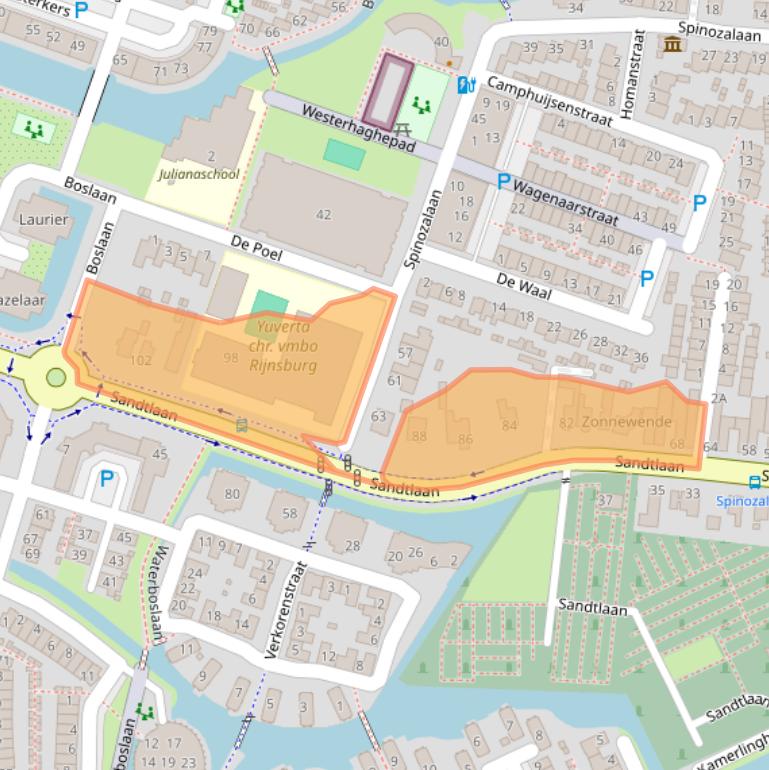 Kaart van postcodegebied 2231CE.