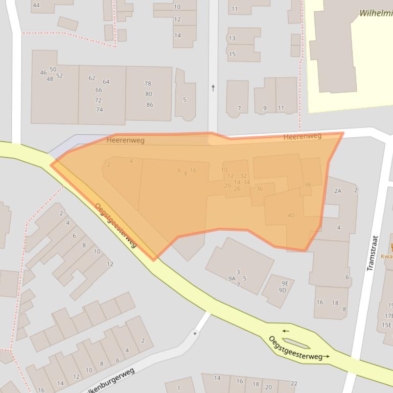 Kaart van postcodegebied 2231CM.