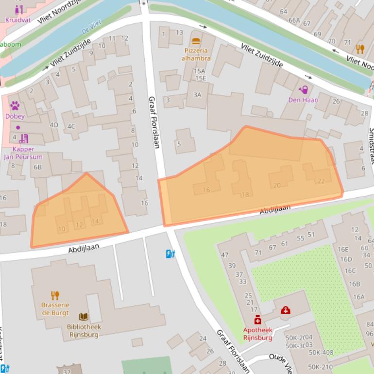 Kaart van postcodegebied 2231EC.