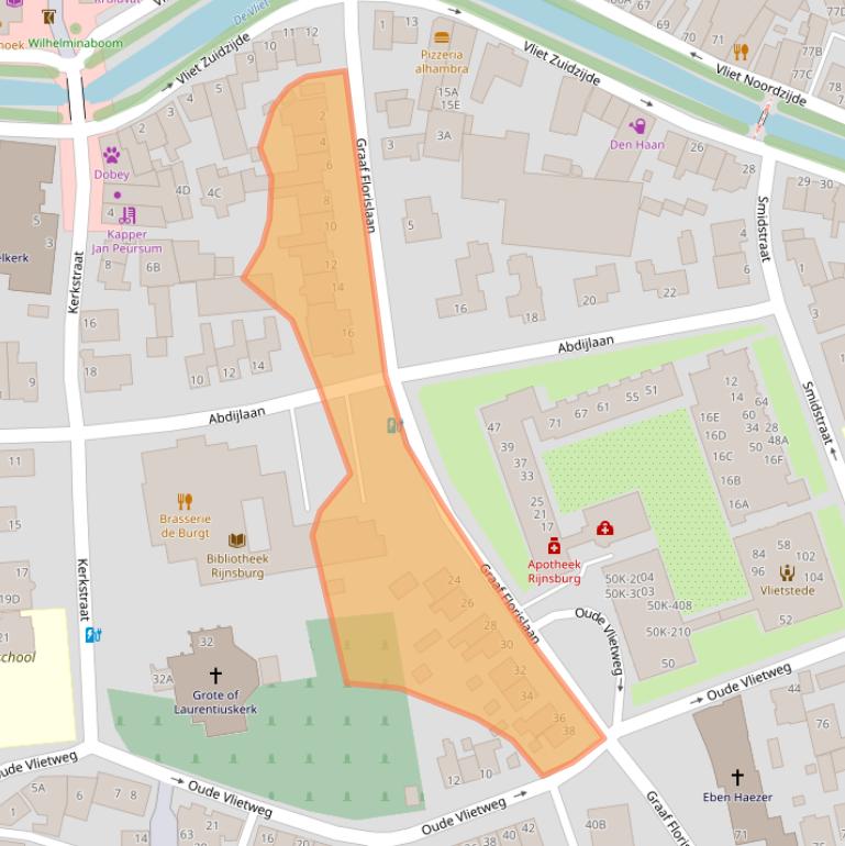 Kaart van postcodegebied 2231EE.