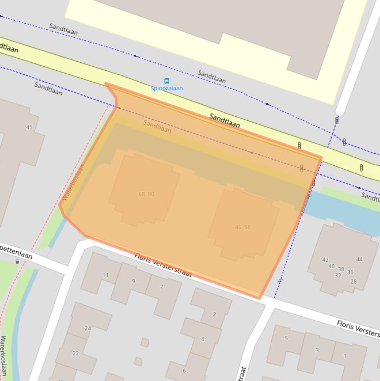 Kaart van postcodegebied 2231EJ.