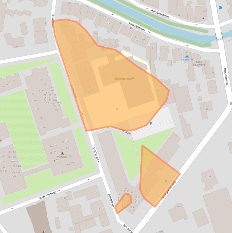 Kaart van postcodegebied 2231EK.