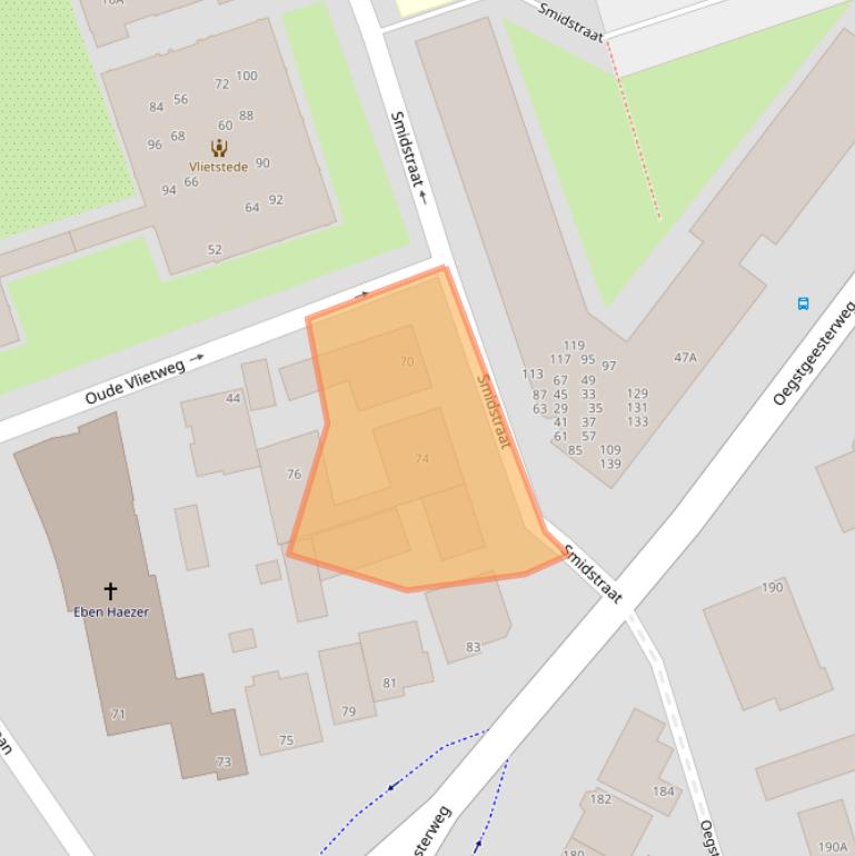 Kaart van postcodegebied 2231EN.