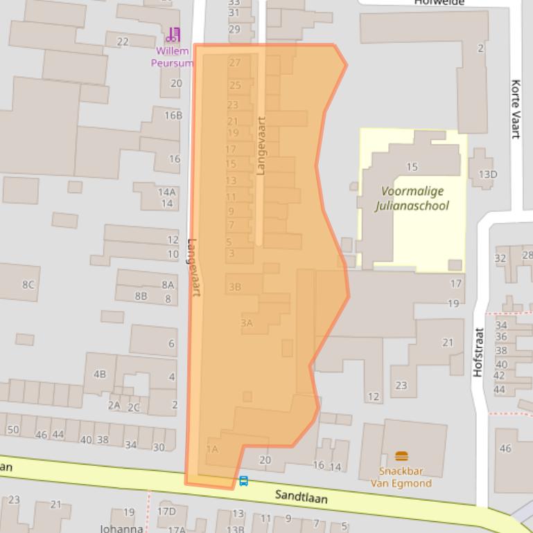 Kaart van postcodegebied 2231GA.