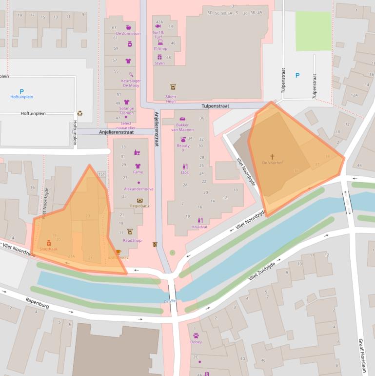 Kaart van postcodegebied 2231GN.