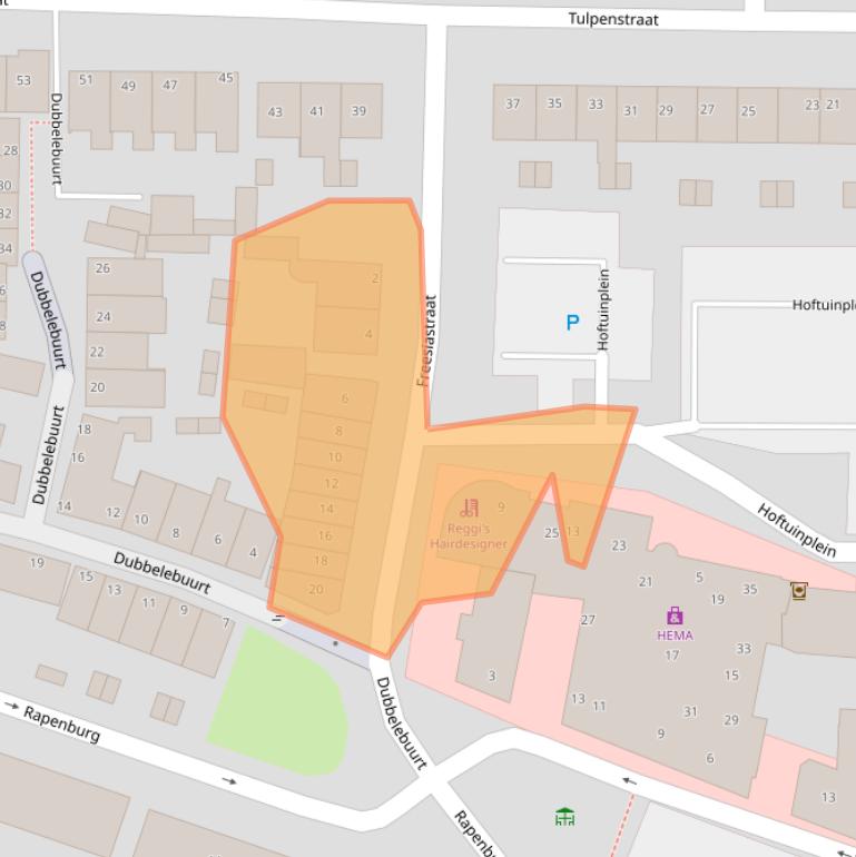 Kaart van postcodegebied 2231GS.