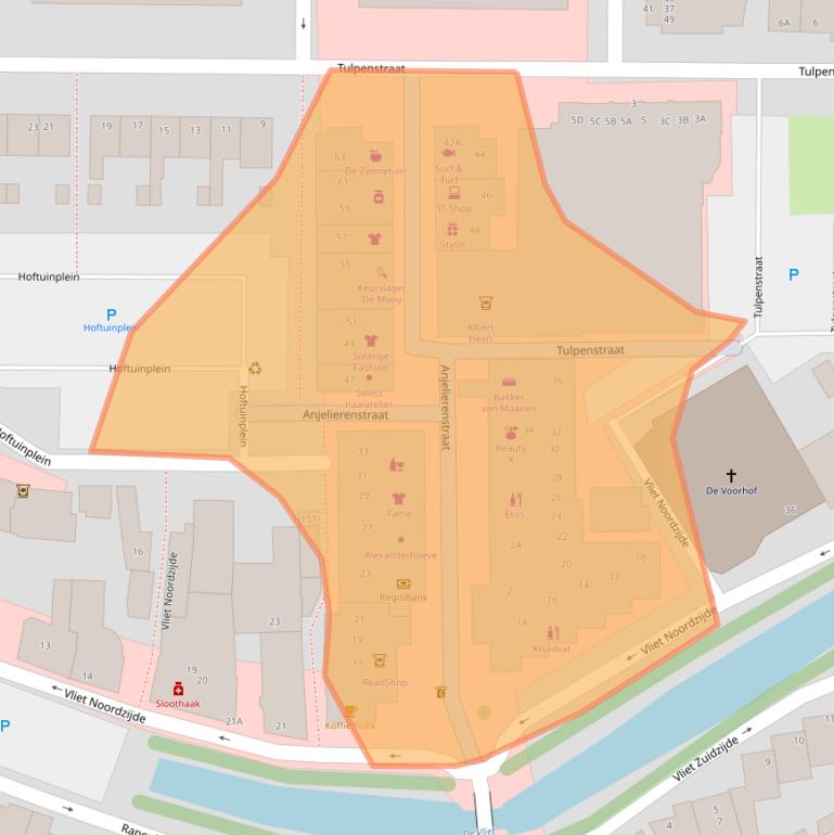 Kaart van postcodegebied 2231GT.