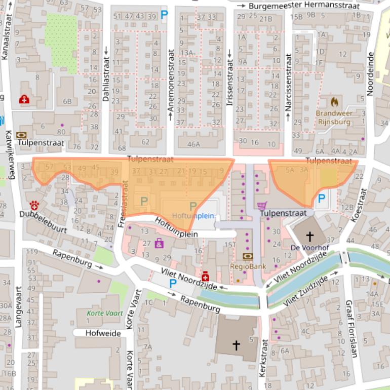 Kaart van postcodegebied 2231GV.